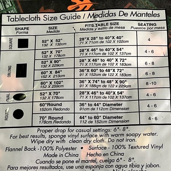 Halloween Boo Vinyl Tablecloth Round 152cm Black Ghost Pumpkin Leaves Cats Party - Picture 5 of 7